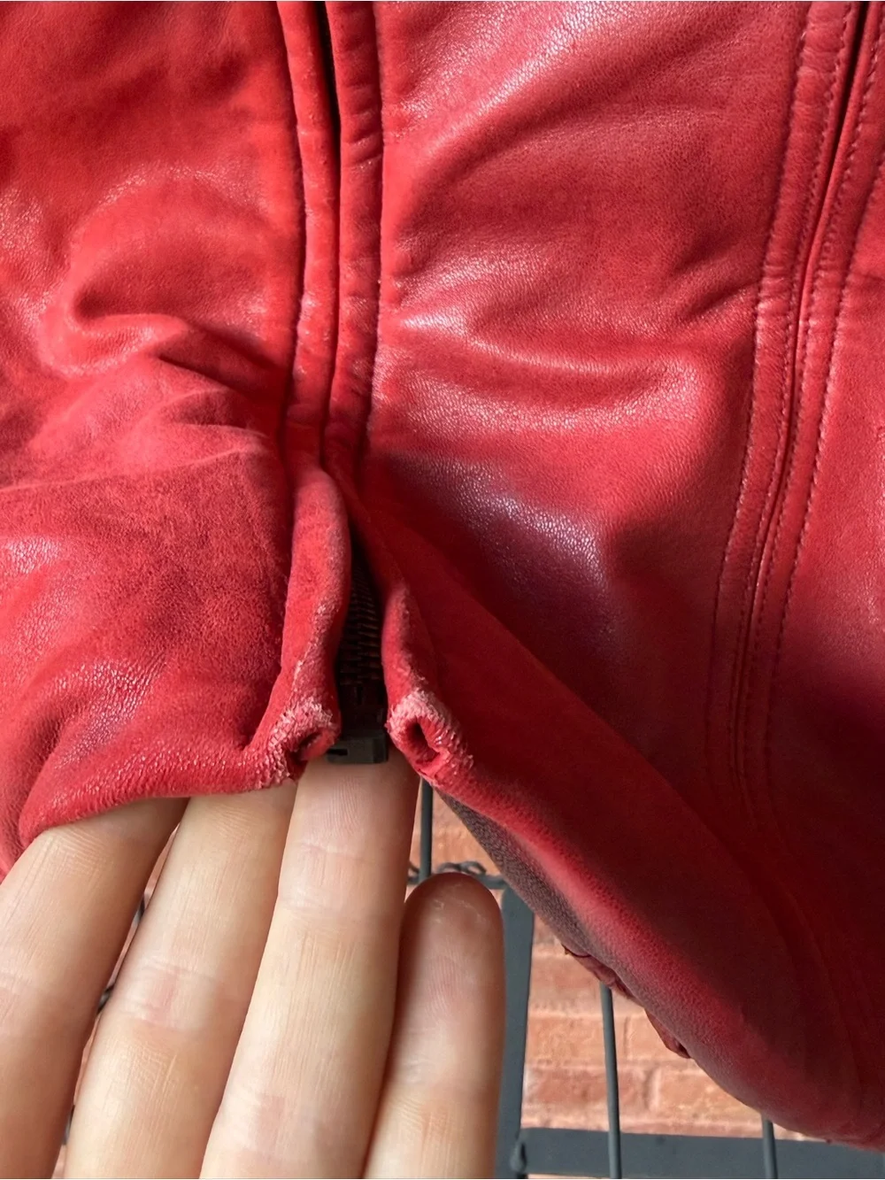 Vintage Jones New York Red Genuine Leather Jacket Women’s